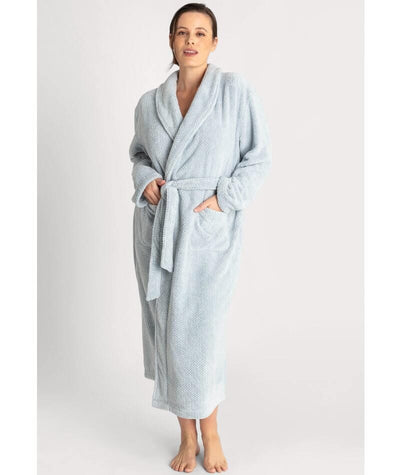 Ava & Audrey Betty Jacquard Fleece Robe - Denim Sleep 