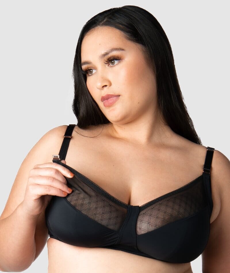 Hotmilk Lunar Eclipse Nursing Wirefree Bra - Black Bras
