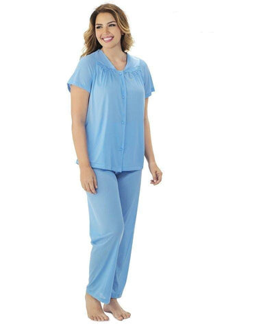 Exquisite Form Short Sleeve Pajamas - Purity Blue Sleep 