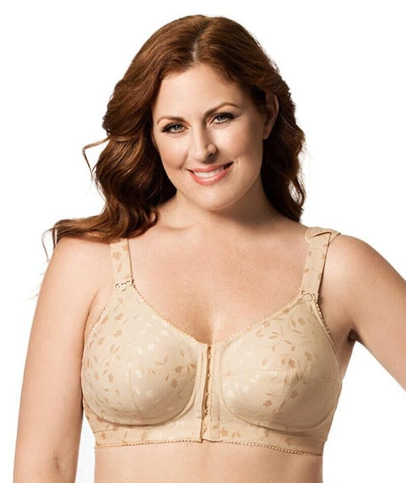 Elila Front Opening Wirefree Posture Bra - Nude Bras