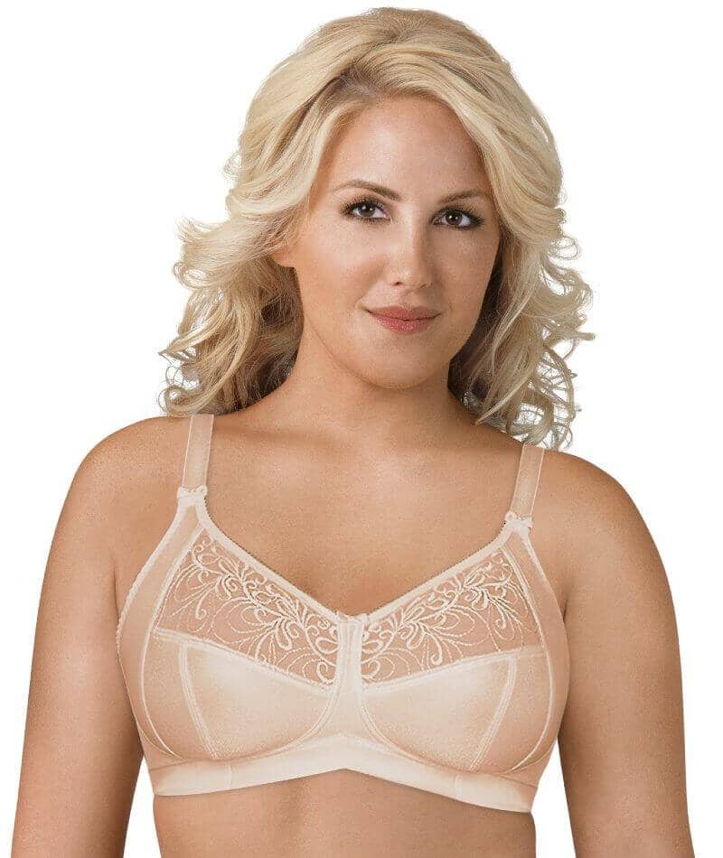 Exquisite Form Fully Soft Cup Wire-Free Bra With Embroidered Mesh - Nu –  Big Girls Don't Cry (Anymore)