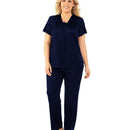 Exquisite Form Short Sleeve Pajamas - Navy