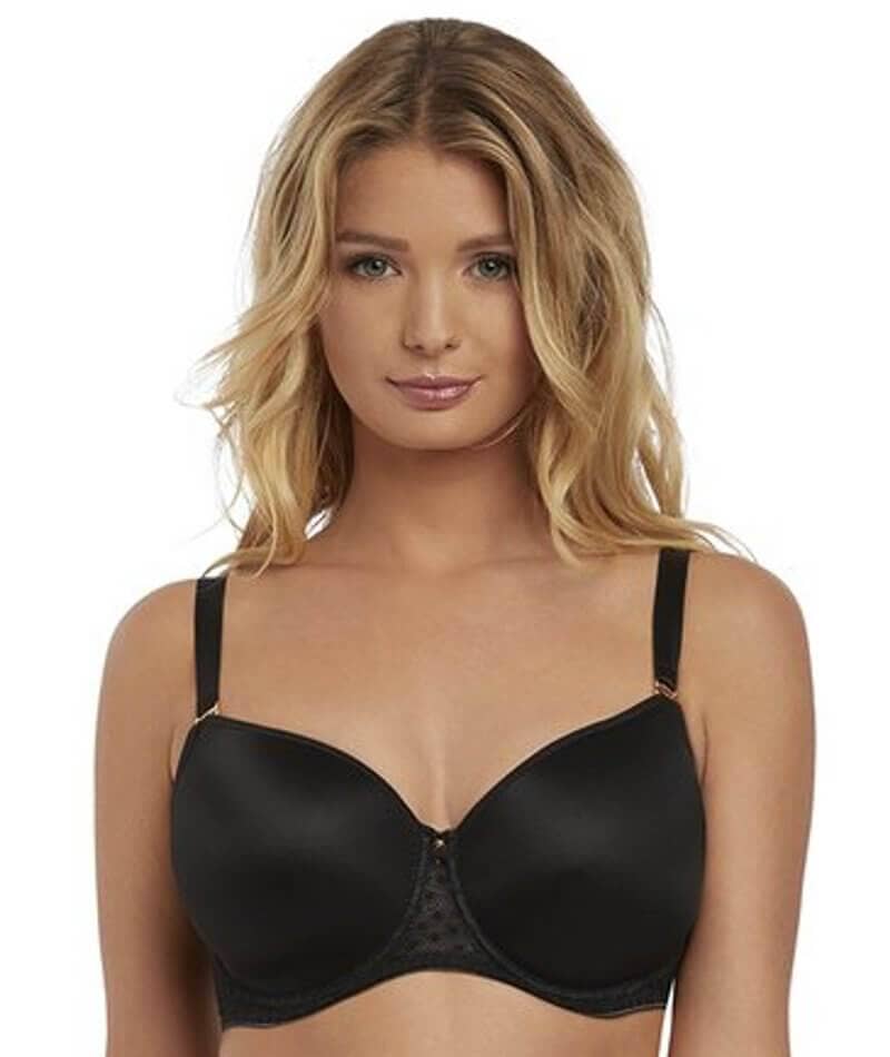 Freya Starlight Underwired Moulded Balcony T-shirt Bra - Black Bras