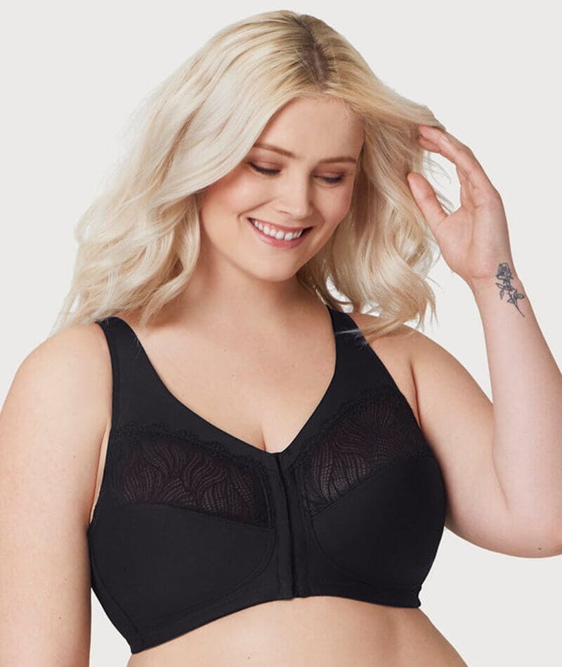 Glamorise Magiclift Natural Shape Wire-Free Front-Closure Bra - Black – Big  Girls Don't Cry (Anymore)