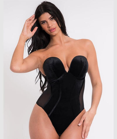 Scantilly Icon Plunge Strapless Padded Bodysuit - Black Bodysuits & Basques 