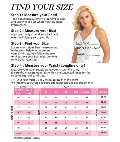 Exquisite Form Fully Front Close Wire-Free Longline Posture With Lace Bra - White Bras 