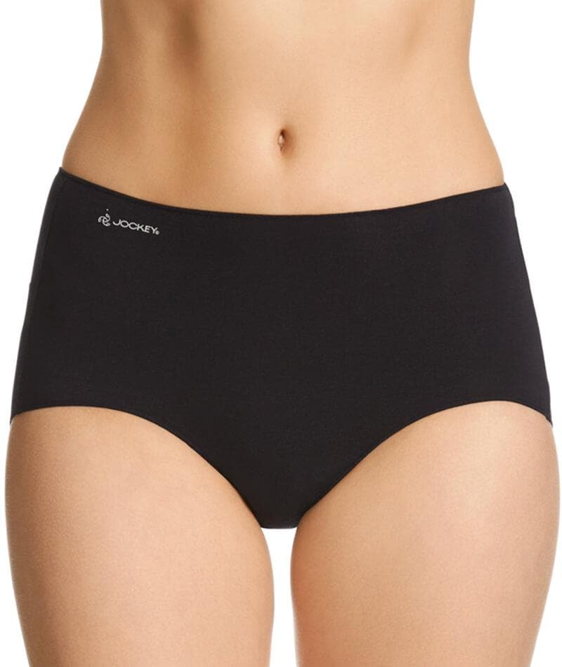 Jockey No Panty Line Promise Bamboo Naturals Full Brief -Black Knickers 8  