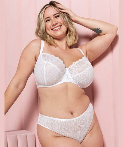 Curvy Kate Lace Daze Brazilian Brief - White Knickers 