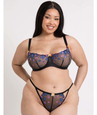 Curvy Kate Strawberry Crush Balcony Bra - Black Multi Bras 