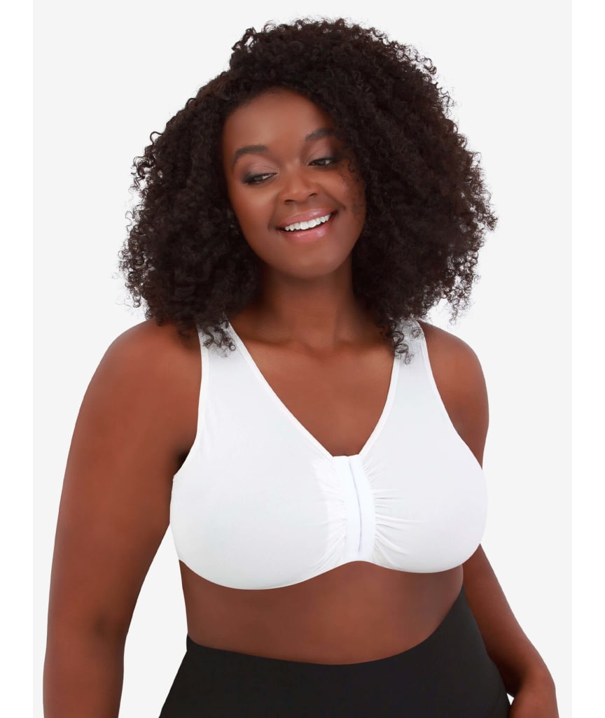 Leading Lady Laurel Wirefree Front Close Comfort Bra - White
