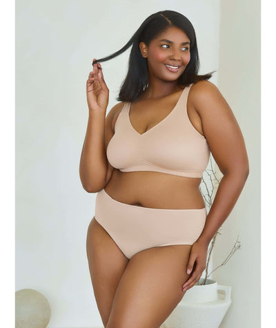 Leading Lady The Claire Wirefree Everyday Comfort Bra - Sand