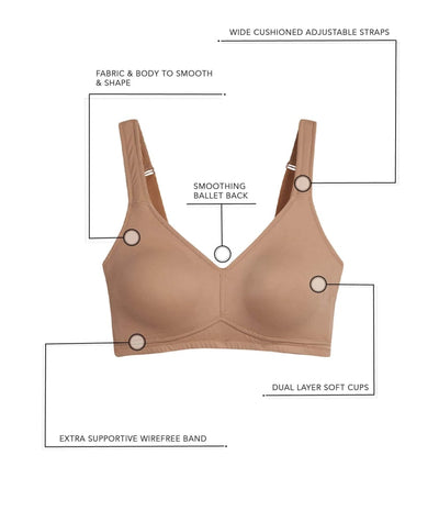 Leading Lady The Claire Wirefree Everyday Comfort Bra - Black