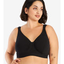 Leading Lady The Evie Plus Size Wire-free Cotton Comfort Bra - Black