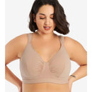 Leading Lady The Evie Plus Size Wire-free Cotton Comfort Bra - Sand