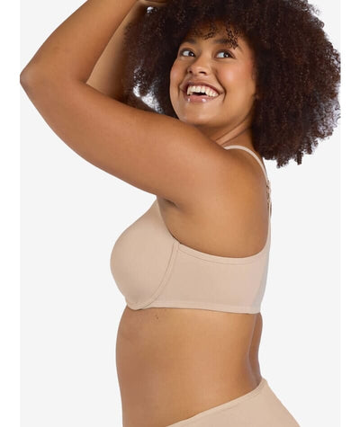 Leading Lady The Luna Front-Close Wired Racerback Bra - Sand Bras 