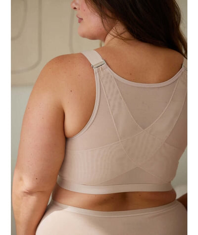 Leading Lady The Moira Front-Close Wirefree Spacer Cup Bra - Sand Bras 