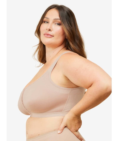 Leading Lady The Moira Front-Close Wirefree Spacer Cup Bra - Sand Bras 