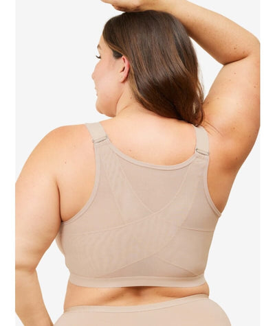 Leading Lady The Moira Front-Close Wirefree Spacer Cup Bra - Sand Bras 