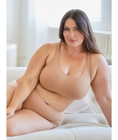 Leading Lady The Serena Wire-free Crop Top - Mocha