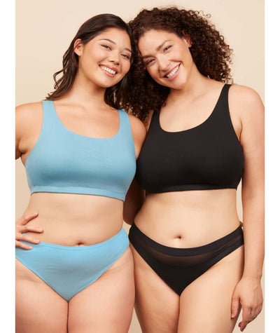 Leading Lady The Serena Wire-free Crop Top - Sea Glass Blue