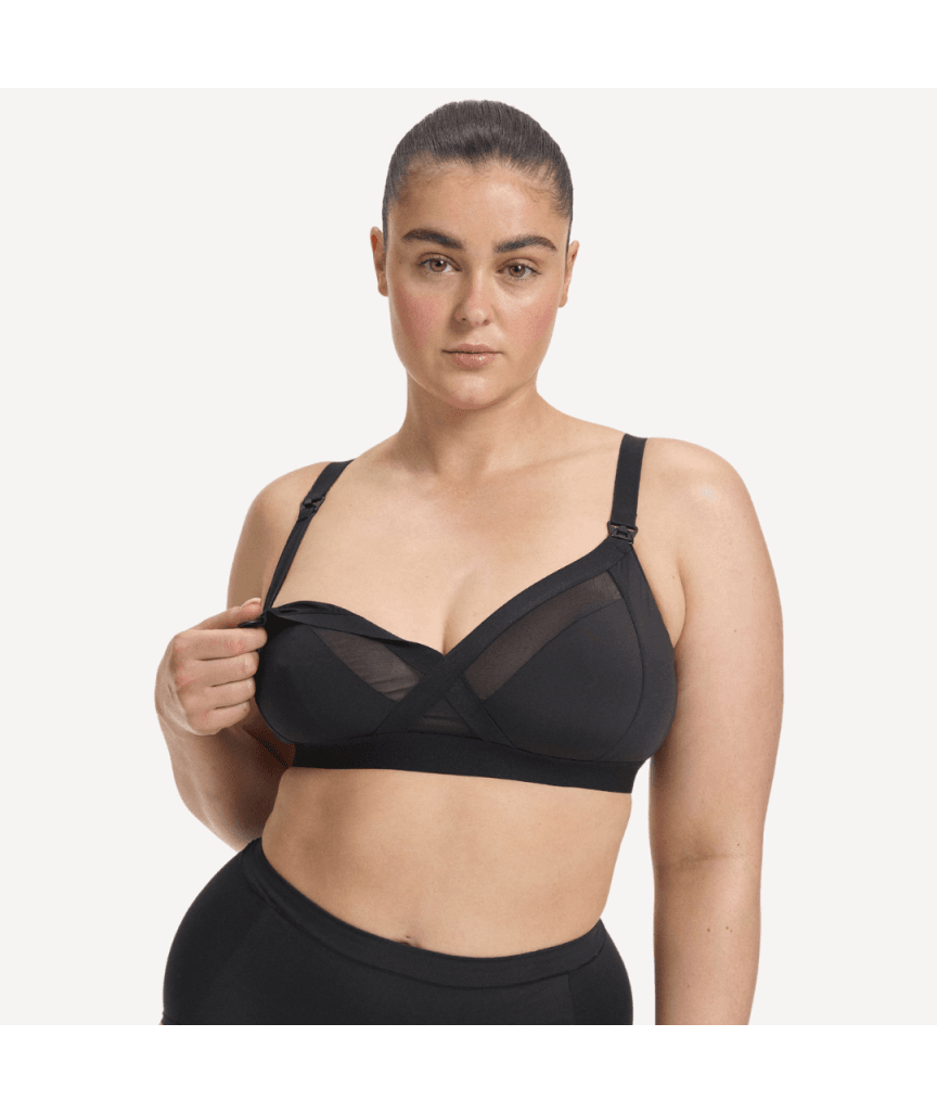 Nala Maternity Support Wirefree Bralette - Licorice 