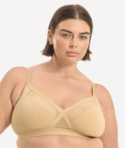 Nala Support Wirefree Bralette - Almond Milk – 8DD