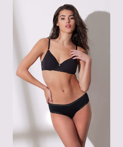 Natori Bliss Perfection Smooth Underwired T-Shirt Bra - Black Bras 