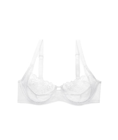 Natori Statement Supportive Full Figure Underwired Lace Bra - White Bras 