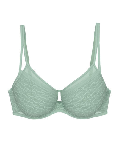 Triumph Signature Sheer Underwired Minimiser Bra - Misty Turquoise Bras 