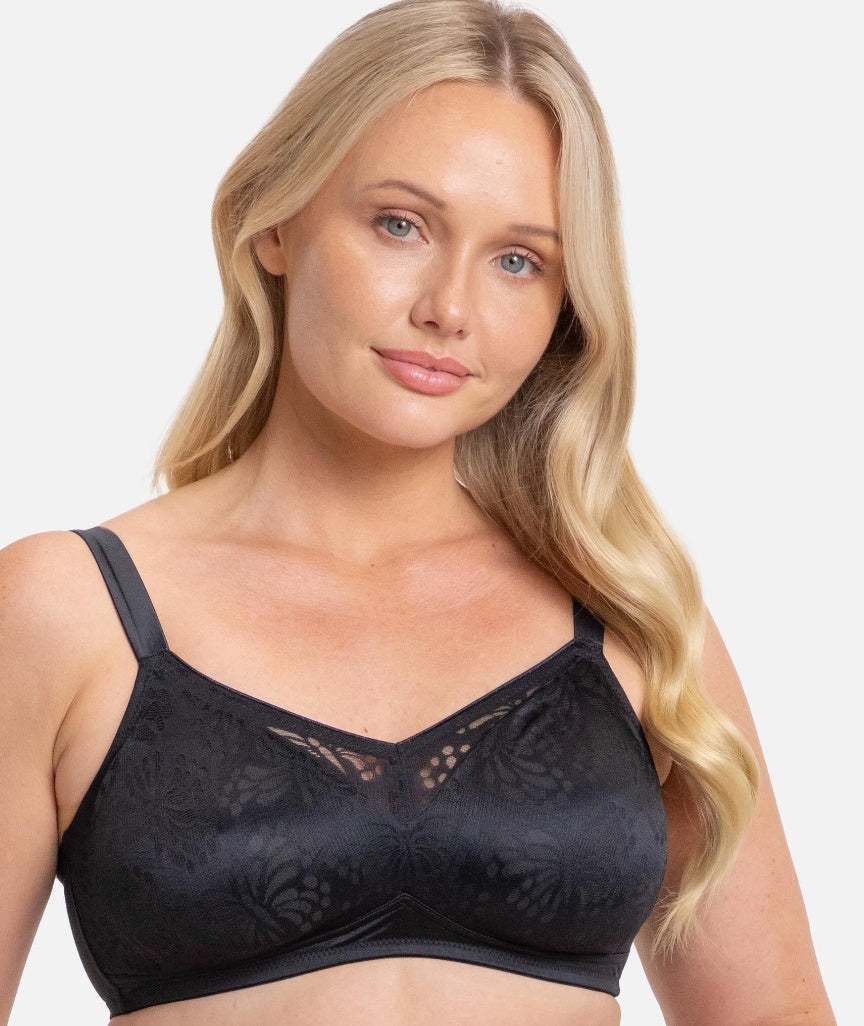Triumph Lacy Minimiser Wire-Free Bra - Black 