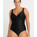 Artesands Recycled Hues Delacroix Cross Front One Piece Swimsuit - Black