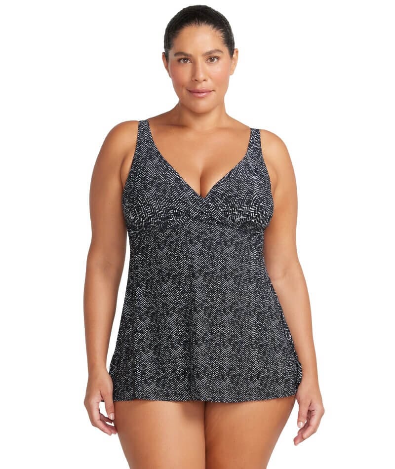 Artesands Zig Zag Delacroix Cross Over D-G Cup Swimdress - Black Swim 9347760237699 