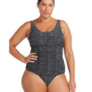 Artesands Zig Zag Raphael E-F Cup Underwire Tankini Top - Black