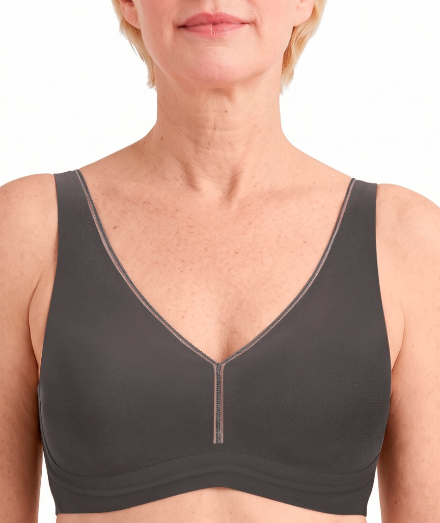 Amoena Wave Flow Non-Wired Bra - Anthracite 