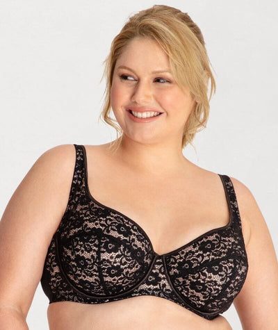 Ava & Audrey Alice All Lace Full Cup Underwired Bra - Black Bras 
