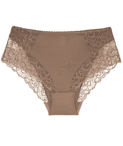 Ava & Audrey Aster Lace & Micro Full Brief - Khaki