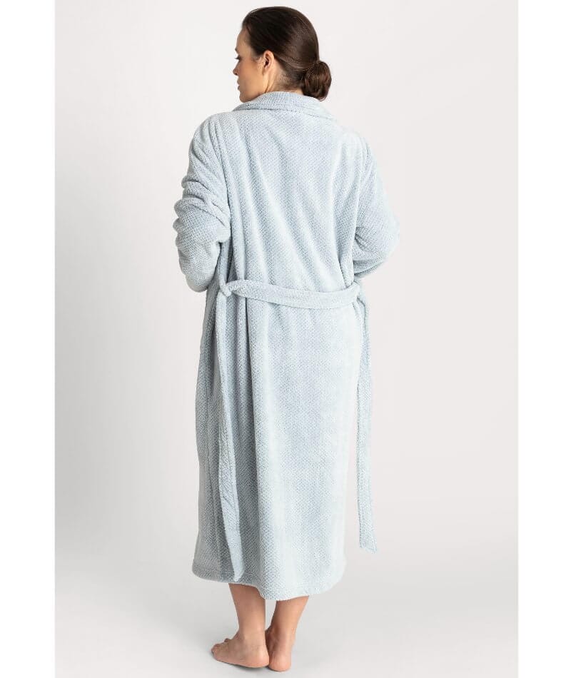 Ava & Audrey Betty Jacquard Fleece Robe - Denim Sleep 