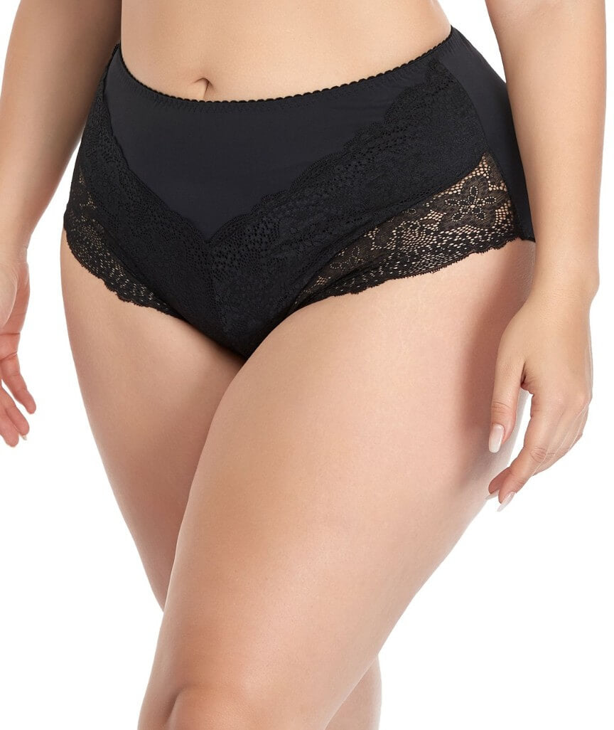 Ava & Audrey Claire Lace & Micro Full Brief - Black