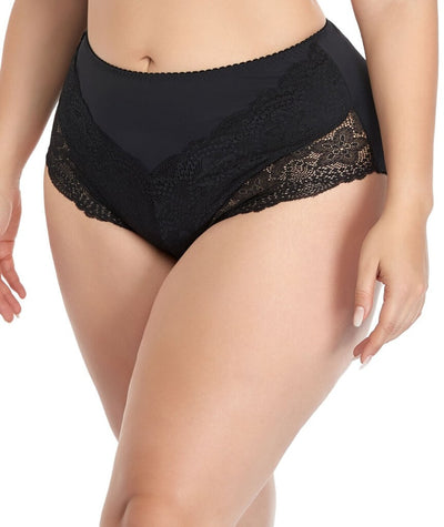 Ava & Audrey Claire Lace & Micro Full Brief - Black