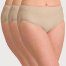 Ava & Audrey Clementine Cotton Full Brief 3 Pack - Nude