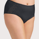 Ava & Audrey Hannah Cotton & Lace Full Brief - Black