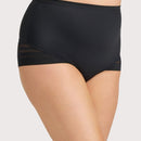 Ava & Audrey Jacquard Stripe Smoothing Full Brief - Black