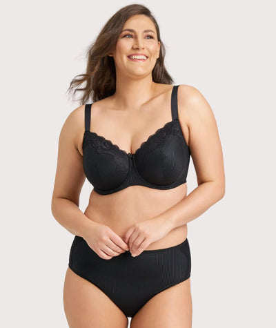 Ava & Audrey Jacqueline Minimiser Full Cup Underwire Bra - Black