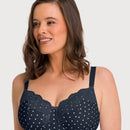 Ava & Audrey Jacqueline Printed Full Cup Underwire Bra - Sapphire/Ivory
