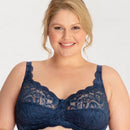 Ava & Audrey Lucille Lace Wire-Free Bra - Navy