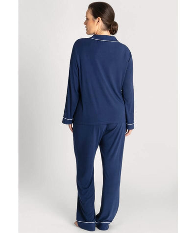 Ava & Audrey Maddison Knit Lounge PJ Set - Navy Sleep 