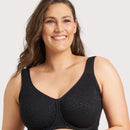 Ava & Audrey Millie Jacquard Mesh T-Shirt Underwire Bra - Black