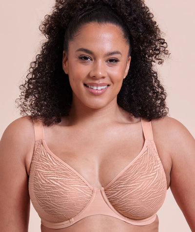 Curvy Kate Smoothie Lace Moulded Balcony Bra - Latte – 10DD