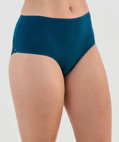 Bendon Cotton and Lace Full Brief - Reflecting Pond Knickers 
