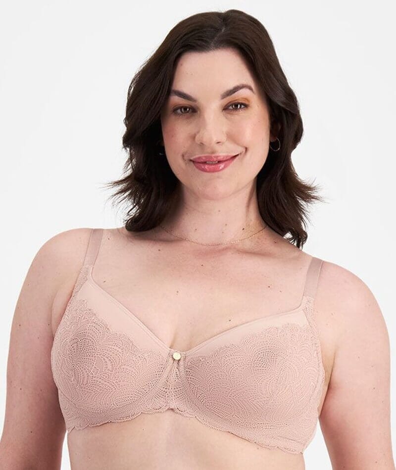 Berlei Lift & Shape Minimiser Bra - Nude Lace Bras  